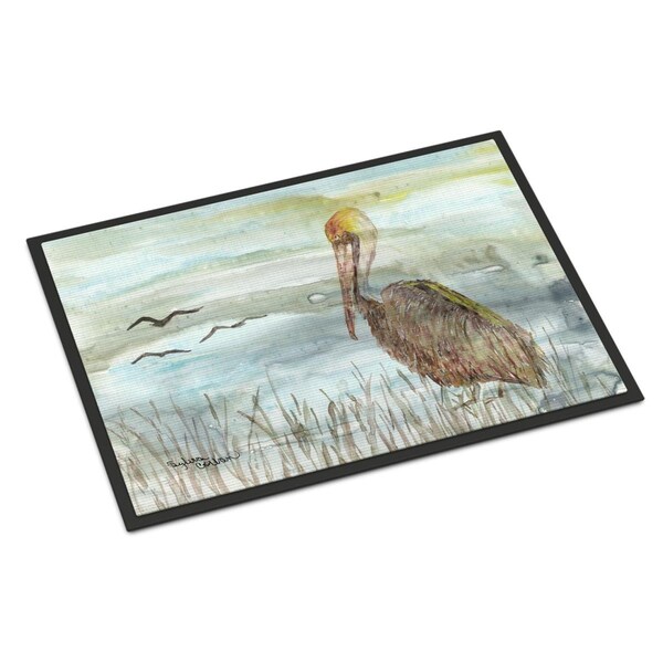 Carolines Treasures 18 x 27 in. Brown Pelican Watercolor Indoor or Outdoor Mat SC2009MAT - main
